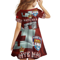 Mate Ma'a Tonga Family Matching Off Shoulder Maxi Dress and Hawaiian Shirt Haamonga a Maui and White Dove - Tongan Kupesi Ngatu LT03 - Polynesian Pride