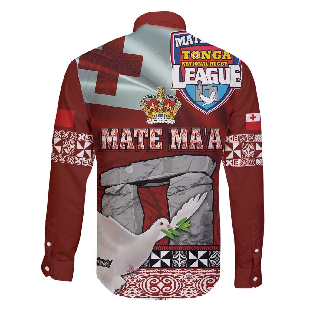 Mate Ma'a Tonga Family Matching Off Shoulder Maxi Dress and Hawaiian Shirt Haamonga a Maui and White Dove - Tongan Kupesi Ngatu LT03 - Polynesian Pride