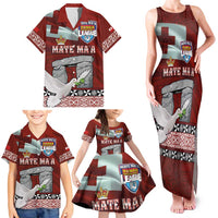 Mate Ma'a Tonga Family Matching Tank Maxi Dress and Hawaiian Shirt Haamonga a Maui and White Dove - Tongan Kupesi Ngatu LT03 - Polynesian Pride