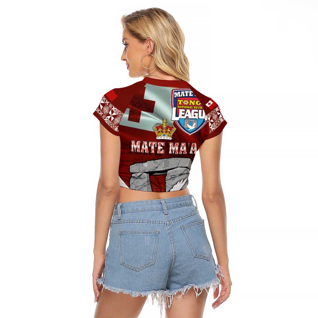 Mate Ma'a Tonga Raglan Cropped T Shirt Haʻamonga ʻa Maui and White Dove - Tongan Kupesi Ngatu