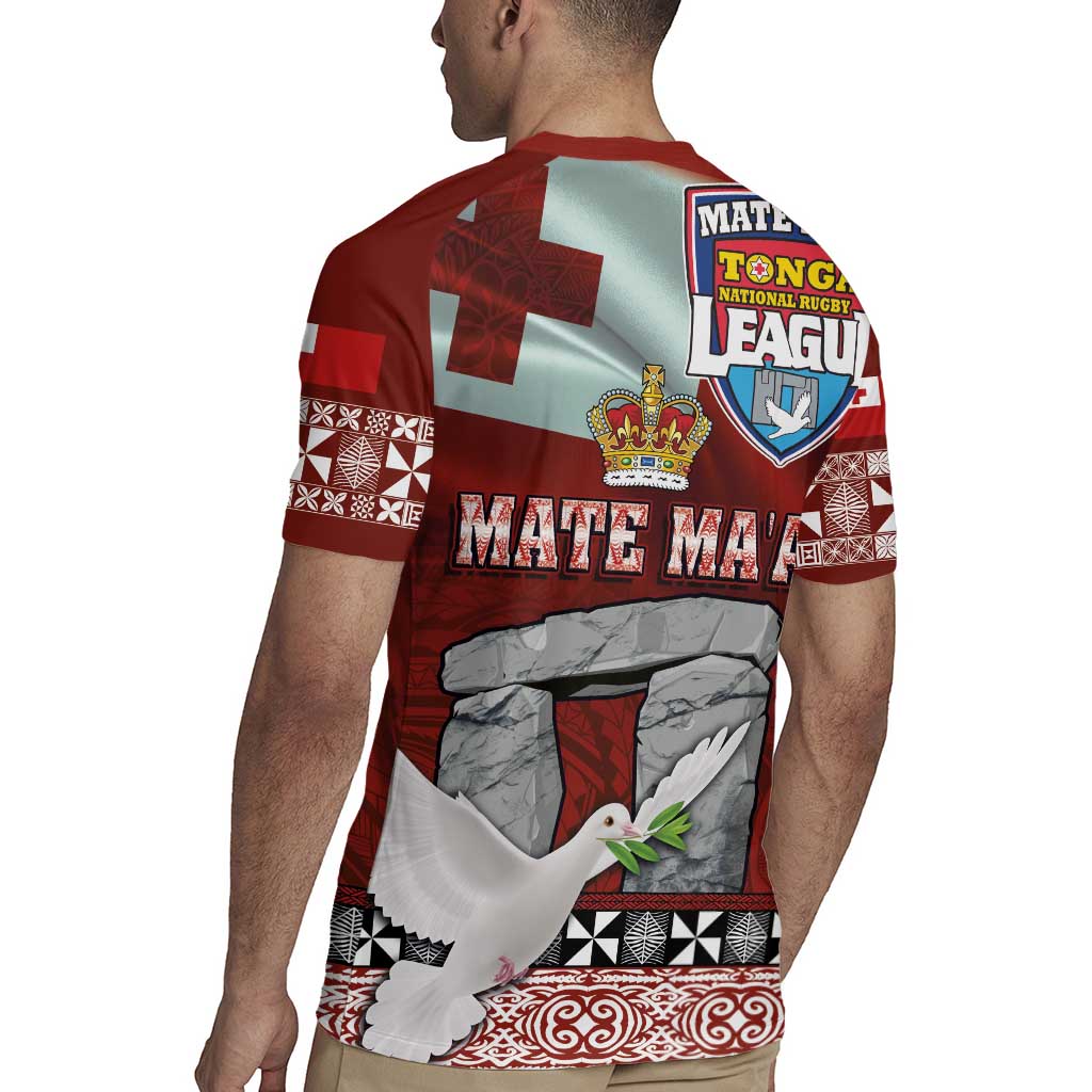 Mate Ma'a Tonga Rugby Jersey Haʻamonga ʻa Maui and White Dove - Tongan Kupesi Ngatu