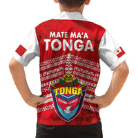 Mate Ma'a Tonga Family Matching Off The Shoulder Long Sleeve Dress and Hawaiian Shirt Double White Dove and Kupesi Ngatu Art Tattoo LT03 - Polynesian Pride