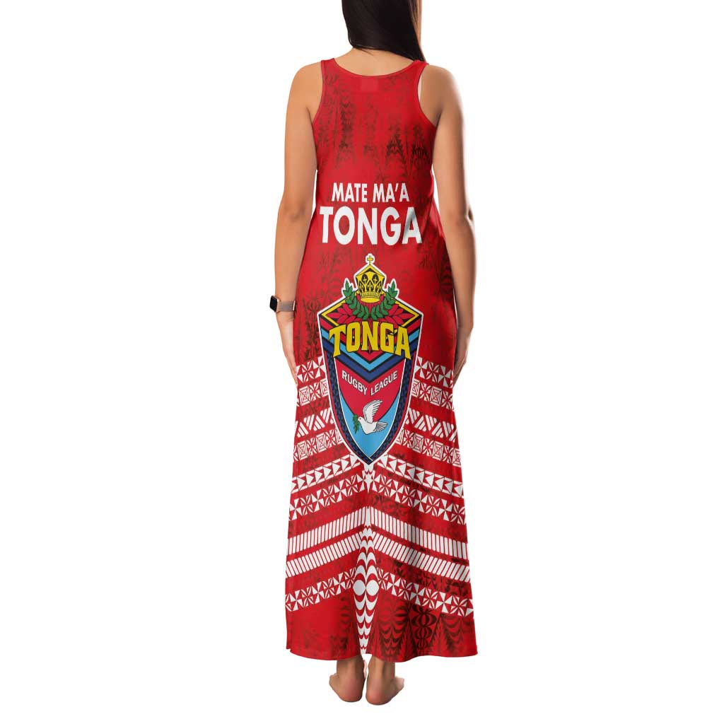 Mate Ma'a Tonga Family Matching Tank Maxi Dress and Hawaiian Shirt Double White Dove and Kupesi Ngatu Art Tattoo LT03 - Polynesian Pride