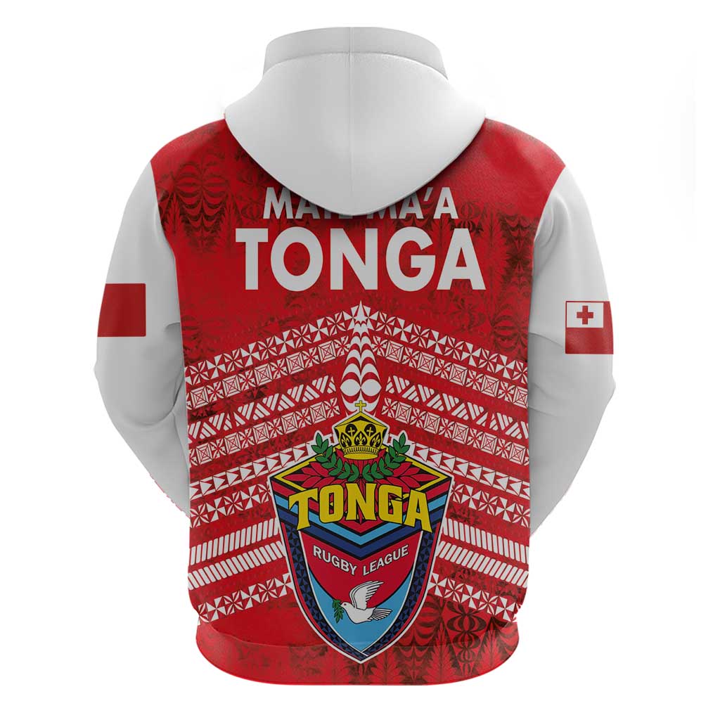 Mate Ma'a Tonga Hoodie Douple White Dove and Kupesi Ngatu Art Tattoo