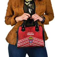 Mate Ma'a Tonga Shoulder Handbag Douple White Dove and Kupesi Ngatu Art Tattoo
