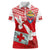 Mate Ma'a Tonga Women Polo Shirt Douple White Dove and Kupesi Ngatu Art Tattoo