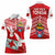 Mate Ma'a Tonga Women Polo Shirt Douple White Dove and Kupesi Ngatu Art Tattoo
