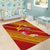 Rotuma Island Area Rug Fijian Tapa with Polynesian Art and Hibiscus