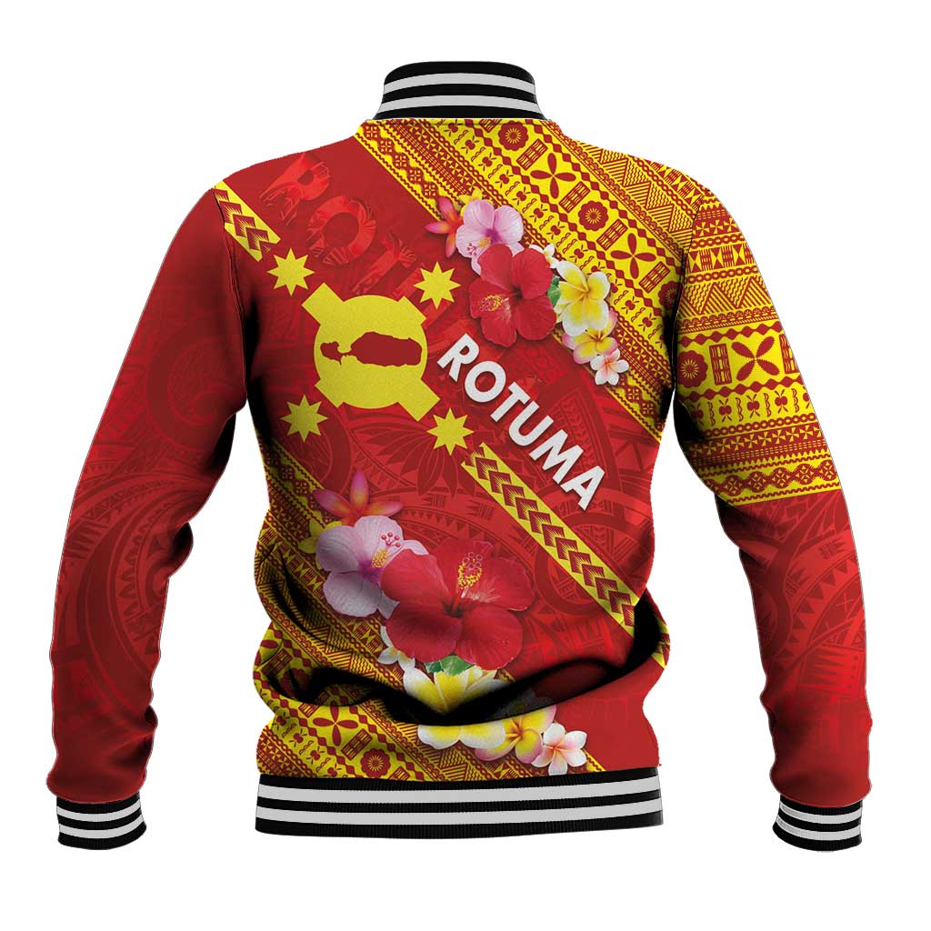 Rotuma Island Baseball Jacket Fijian Tapa with Polynesian Art and Hibiscus LT03 - Polynesian Pride