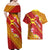 Rotuma Island Couples Matching Off Shoulder Maxi Dress and Hawaiian Shirt Fijian Tapa with Polynesian Art and Hibiscus