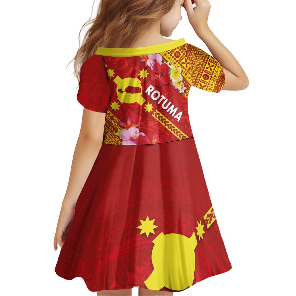 Rotuma Island Family Matching Off Shoulder Short Dress and Hawaiian Shirt Fijian Tapa with Polynesian Art and Hibiscus LT03 - Polynesian Pride