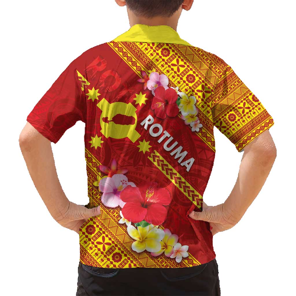 Rotuma Island Family Matching Puletasi and Hawaiian Shirt Fijian Tapa with Polynesian Art and Hibiscus