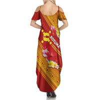 Rotuma Island Family Matching Summer Maxi Dress and Hawaiian Shirt Fijian Tapa with Polynesian Art and Hibiscus LT03 - Polynesian Pride