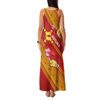 Rotuma Island Family Matching Tank Maxi Dress and Hawaiian Shirt Fijian Tapa with Polynesian Art and Hibiscus LT03 - Polynesian Pride