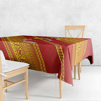 Rotuma Island Tablecloth Fijian Tapa with Polynesian Art and Hibiscus LT03 - Polynesian Pride