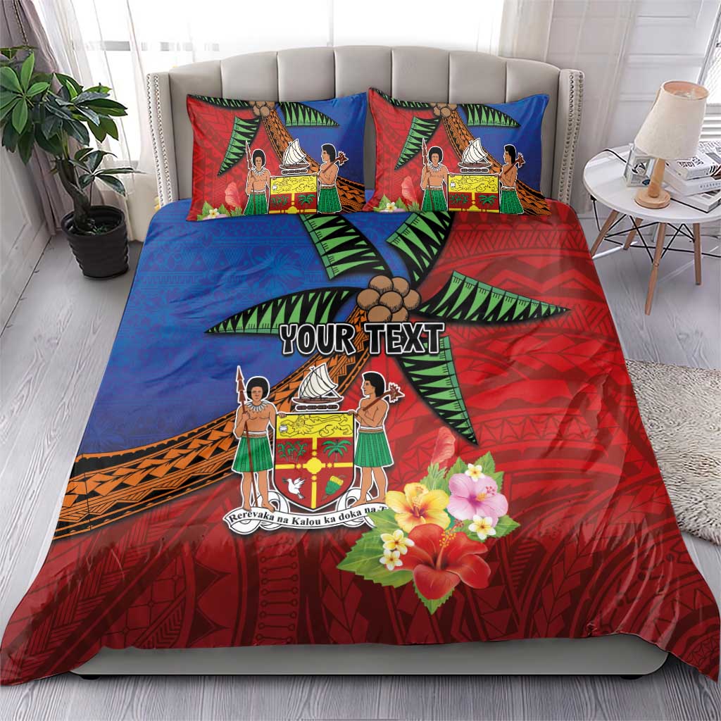 Personalised Fiji and Rotuma Together Bedding Set Fjian Masi and Pacific Pattern Mix Culture LT03 - Polynesian Pride