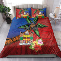 Personalised Fiji and Rotuma Together Bedding Set Fjian Masi and Pacific Pattern Mix Culture LT03 - Polynesian Pride