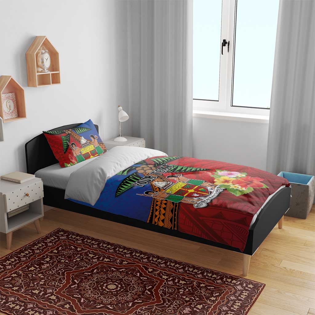 Personalised Fiji and Rotuma Together Bedding Set Fjian Masi and Pacific Pattern Mix Culture LT03 - Polynesian Pride