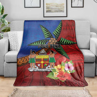 Personalised Fiji and Rotuma Together Blanket Fjian Masi and Pacific Pattern Mix Culture LT03 - Polynesian Pride