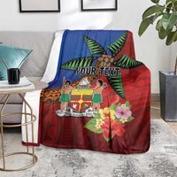 Personalised Fiji and Rotuma Together Blanket Fjian Masi and Pacific Pattern Mix Culture LT03 - Polynesian Pride