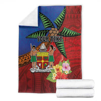 Personalised Fiji and Rotuma Together Blanket Fjian Masi and Pacific Pattern Mix Culture LT03 - Polynesian Pride