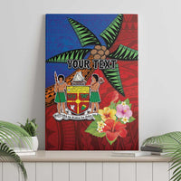 Personalised Fiji and Rotuma Together Canvas Wall Art Fjian Masi and Pacific Pattern Mix Culture LT03 - Polynesian Pride