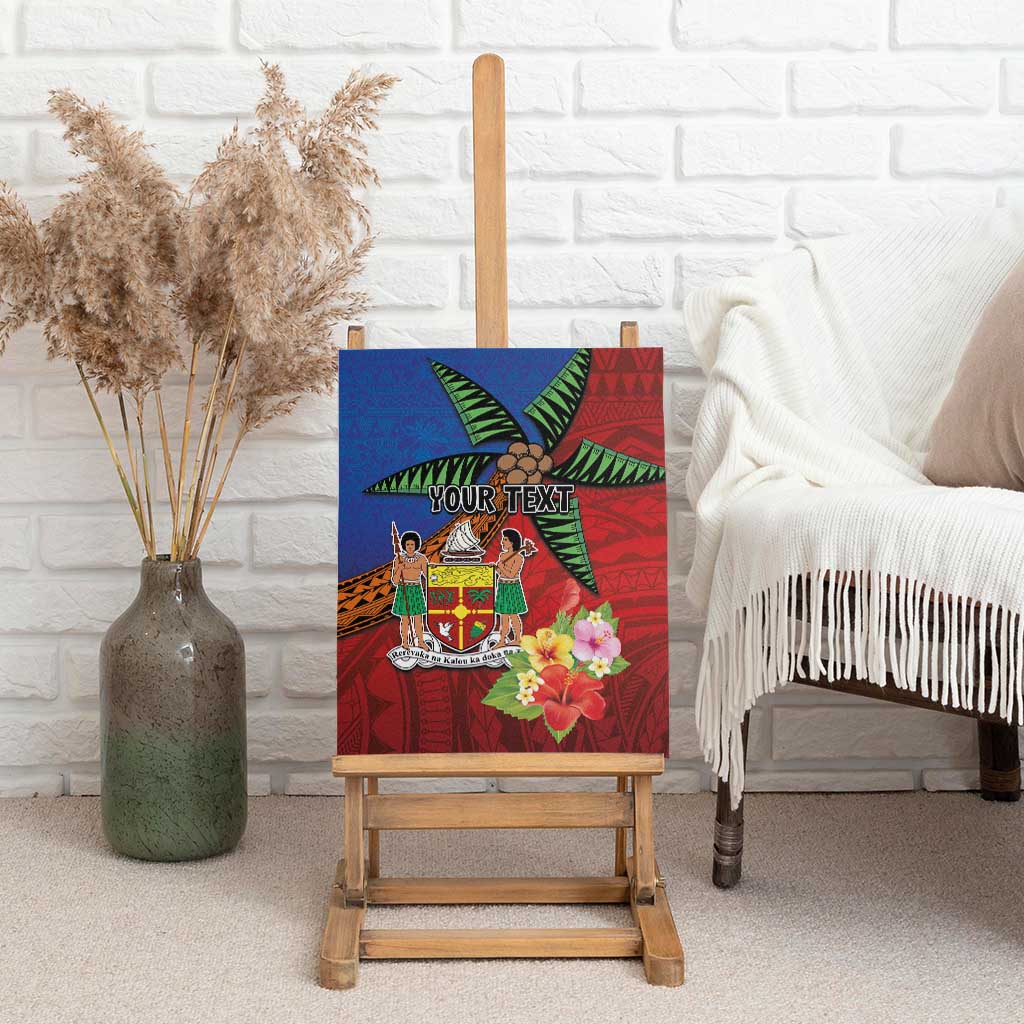 Personalised Fiji and Rotuma Together Canvas Wall Art Fjian Masi and Pacific Pattern Mix Culture LT03 - Polynesian Pride