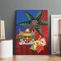 Personalised Fiji and Rotuma Together Canvas Wall Art Fjian Masi and Pacific Pattern Mix Culture LT03 - Polynesian Pride