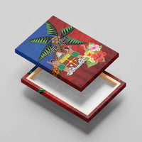 Personalised Fiji and Rotuma Together Canvas Wall Art Fjian Masi and Pacific Pattern Mix Culture LT03 - Polynesian Pride