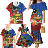 Personalised Fiji and Rotuma Together Family Matching Mermaid Dress and Hawaiian Shirt Fjian Masi and Pacific Pattern Mix Culture LT03 - Polynesian Pride
