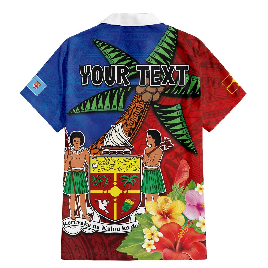 Personalised Fiji and Rotuma Together Family Matching Mermaid Dress and Hawaiian Shirt Fjian Masi and Pacific Pattern Mix Culture LT03 - Polynesian Pride