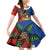 Personalised Fiji and Rotuma Together Family Matching Off Shoulder Short Dress and Hawaiian Shirt Fjian Masi and Pacific Pattern Mix Culture
