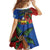Personalised Fiji and Rotuma Together Family Matching Off Shoulder Short Dress and Hawaiian Shirt Fjian Masi and Pacific Pattern Mix Culture