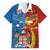 Personalised Fiji and Rotuma Together Family Matching Long Sleeve Bodycon Dress and Hawaiian Shirt Tapa and Pacific Art Pattern with Cultural Emblems Half Style