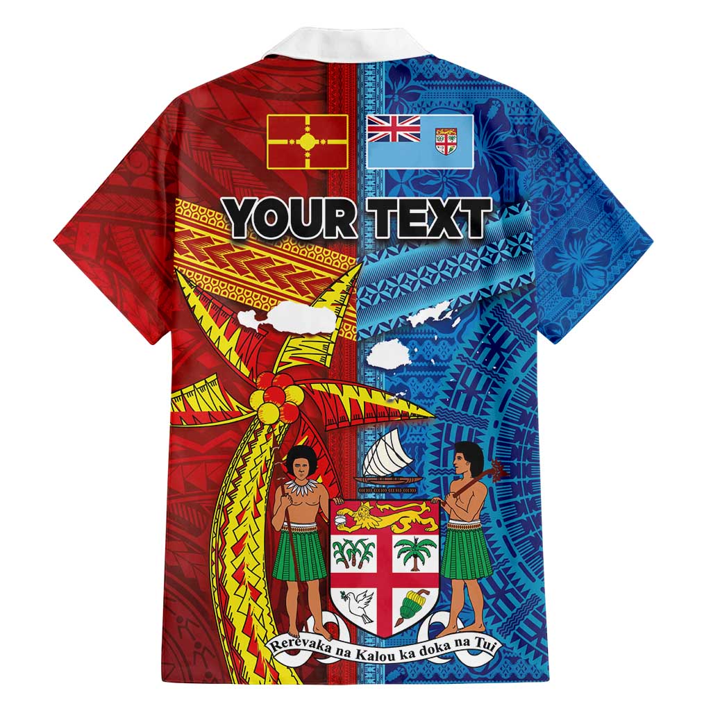 Personalised Fiji and Rotuma Together Family Matching Summer Maxi Dress and Hawaiian Shirt Tapa and Pacific Art Pattern with Cultural Emblems Half Style LT03 - Polynesian Pride