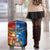 Personalised Fiji and Rotuma Together Luggage Cover Tapa and Pacific Art Pattern with Cultural Emblems Half Style