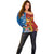 Personalised Fiji and Rotuma Together Off Shoulder Sweater Tapa and Pacific Art Pattern with Cultural Emblems Half Style