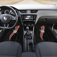 Custom New Zealand Rugby Car Mats Maori and Silver Fern Half Style
