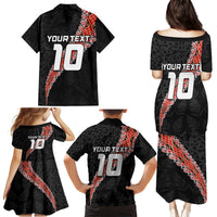 Custom New Zealand Rugby Family Matching Puletasi and Hawaiian Shirt Maori and Silver Fern Half Style LT03 - Polynesian Pride