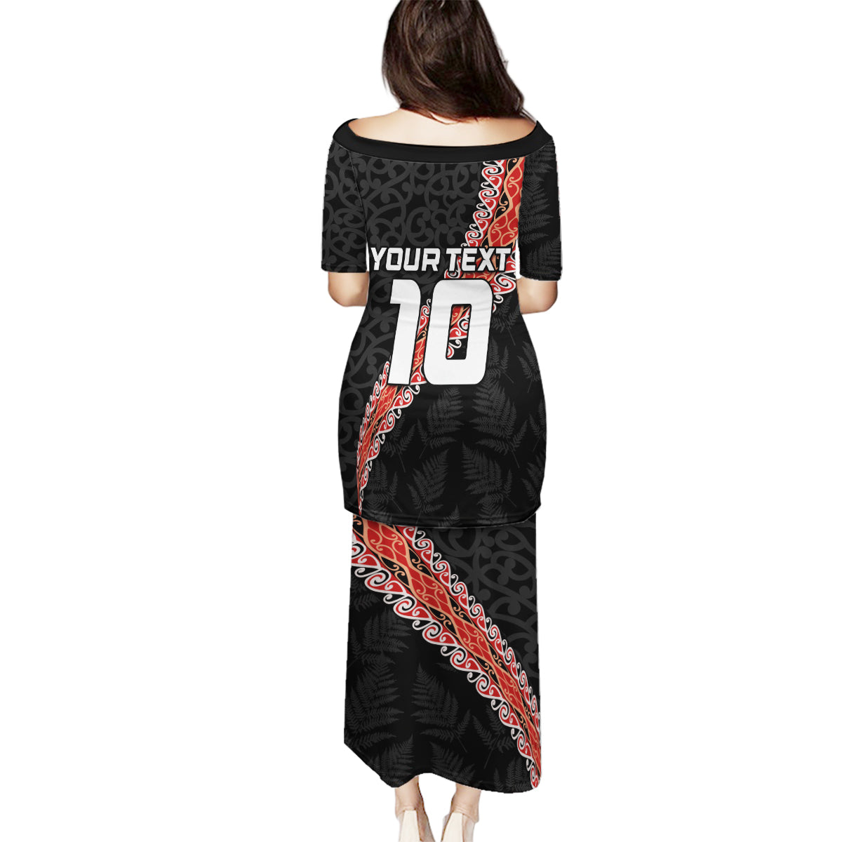 Custom New Zealand Rugby Family Matching Puletasi and Hawaiian Shirt Maori and Silver Fern Half Style LT03 - Polynesian Pride