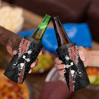 New Zealand Maori Rugby Player 4 in 1 Can Cooler Tumbler Maori and Silver Fern Half Style LT03 - Polynesian Pride