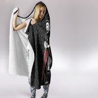 New Zealand Maori Rugby Player Hooded Blanket Maori and Silver Fern Half Style