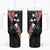 New Zealand Maori Rugby Player Tumbler With Handle Maori and Silver Fern Half Style