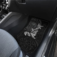 Hawaiian Monk Seal and Whale Car Mats Kakau Tribal Pattern Grayscale