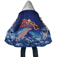 Hawaiian Sea Animals Cloak Whales Shark and Turtle Guardians with Tribal Pattern