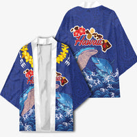 Hawaiian Sea Animals Kimono Whales Shark and Turtle Guardians with Tribal Pattern