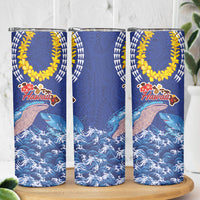 Hawaiian Sea Animals Skinny Tumbler Whales Shark and Turtle Guardians with Tribal Pattern