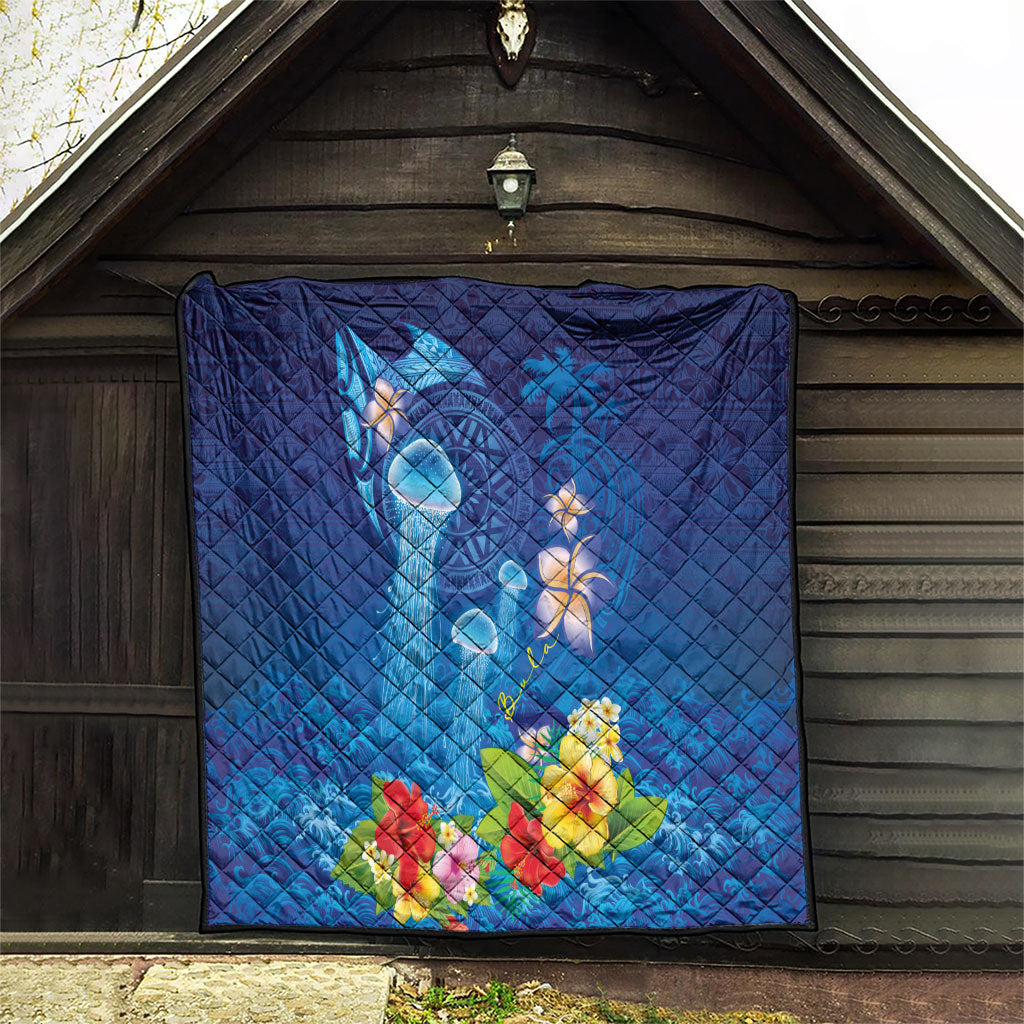 Fiji Jellyfish Quilt Tapa Patterns and Hibiscus Sea Vibe