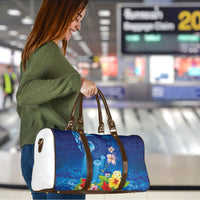 Fiji Jellyfish Travel Bag Tapa Patterns and Hibiscus Sea Vibe