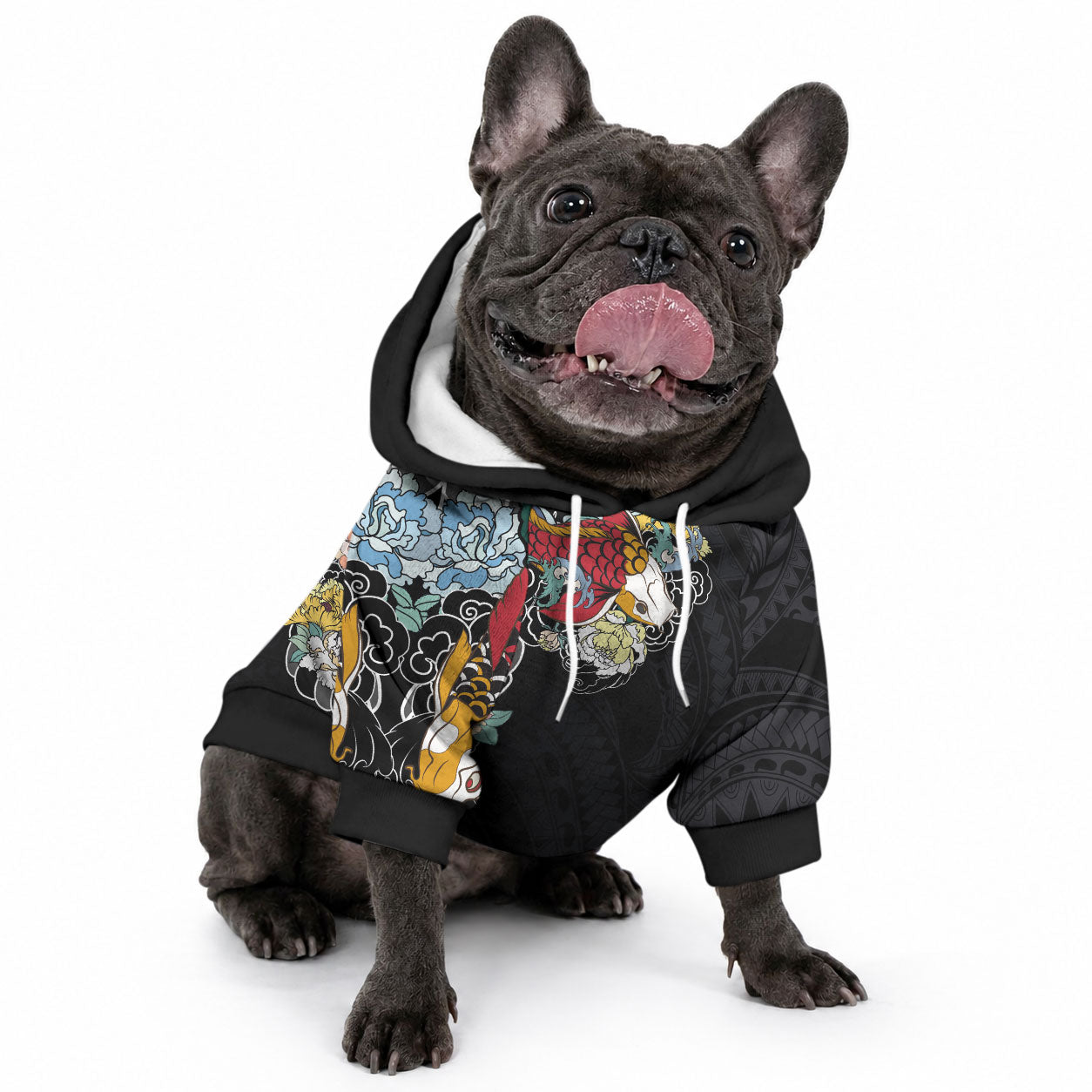 Hawaiian and Japanese Together Pet Hoodie LT03 - Polynesian Pride